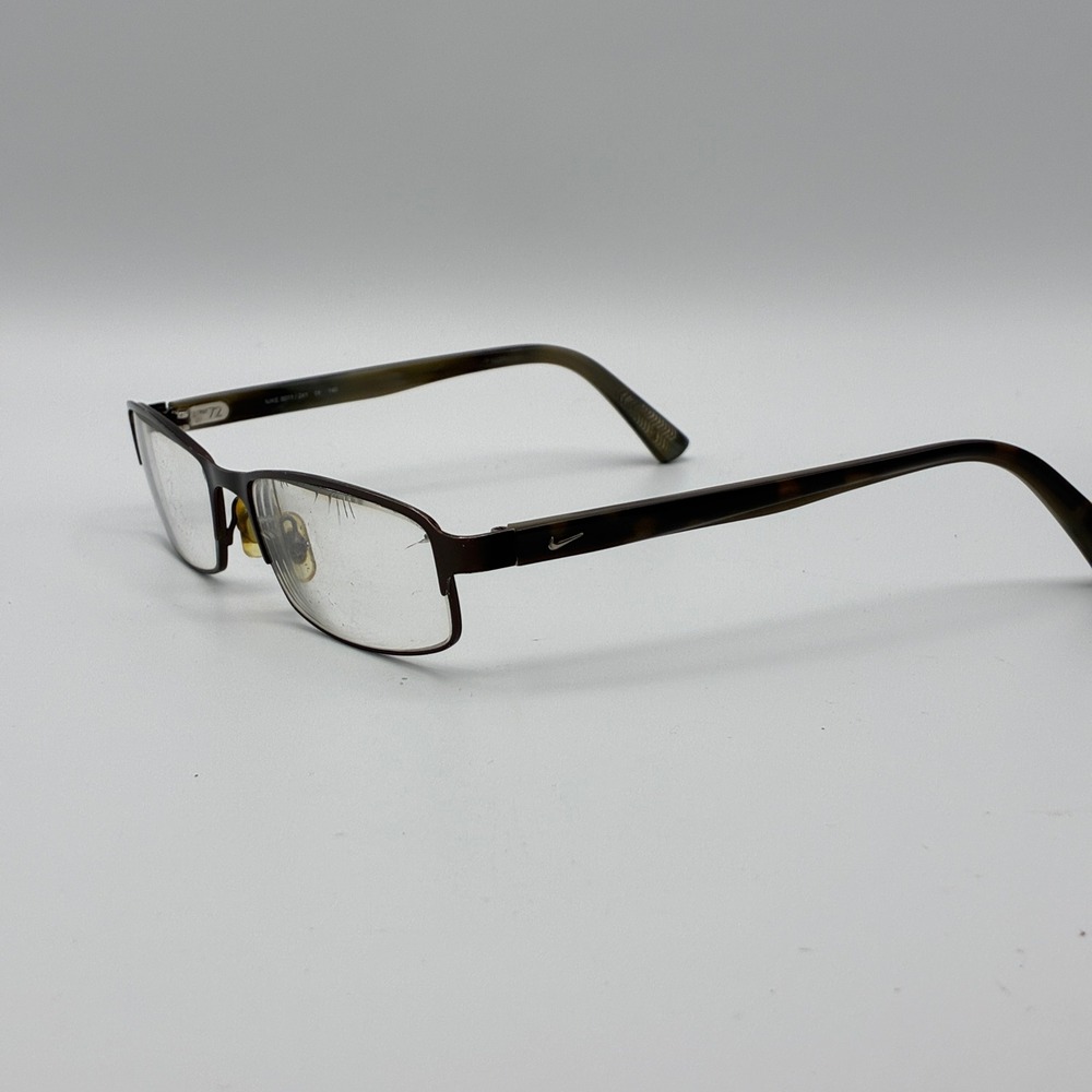Nike Eyeglasses 8011 241 Brown Tortoise Rectangular Frames